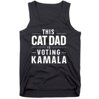 Cat Dad Voting For Kamala President Harris 2024 Vote Blue Tank Top