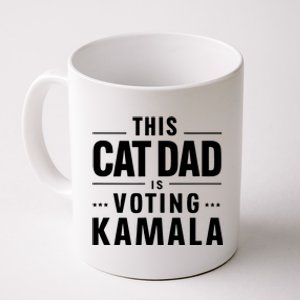 Cat Dad Voting For Kamala President Harris 2024 Vote Blue Coffee Mug