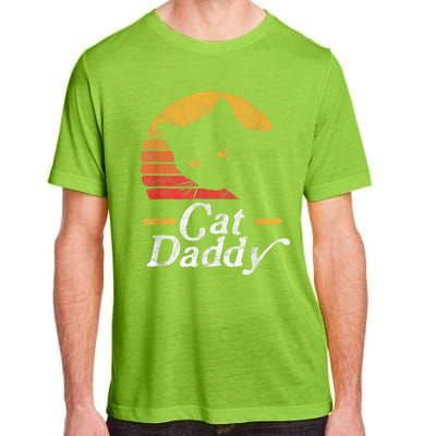 Cat Daddy Vintage Eighties Style Cat Retro Distressed Adult ChromaSoft Performance T-Shirt