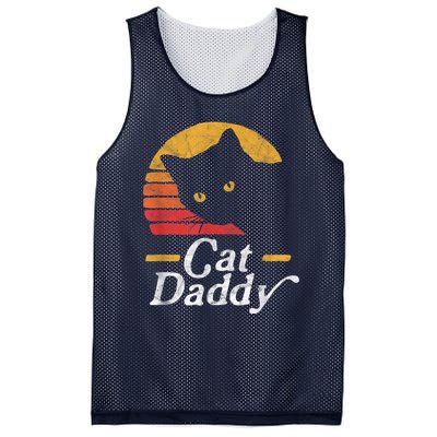 Cat Daddy Vintage Eighties Style Cat Retro Distressed Mesh Reversible Basketball Jersey Tank