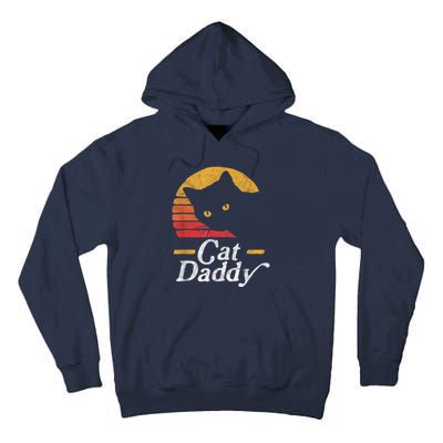 Cat Daddy Vintage Eighties Style Cat Retro Distressed Tall Hoodie