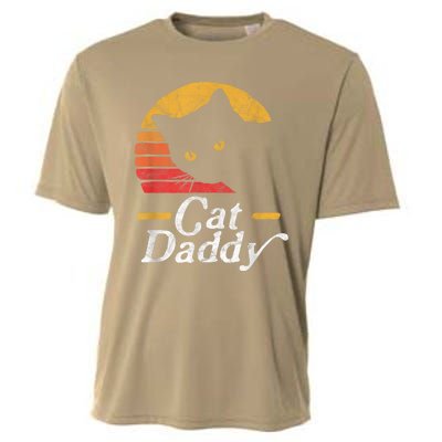 Cat Daddy Vintage Eighties Style Cat Retro Distressed Cooling Performance Crew T-Shirt