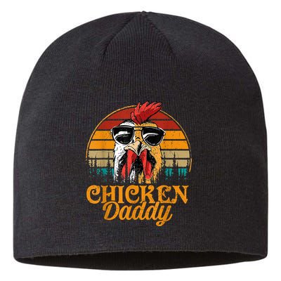 Chicken Daddy Vintage Poultry Farmer Funny Fathers Day Sustainable Beanie
