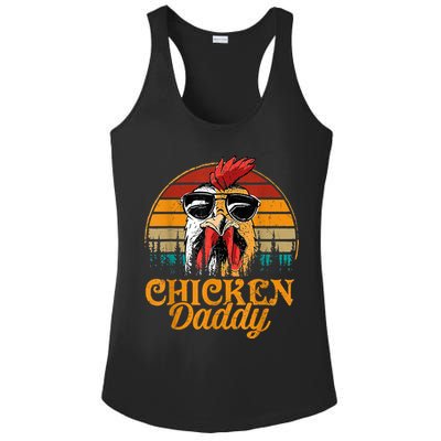 Chicken Daddy Vintage Poultry Farmer Funny Fathers Day Ladies PosiCharge Competitor Racerback Tank