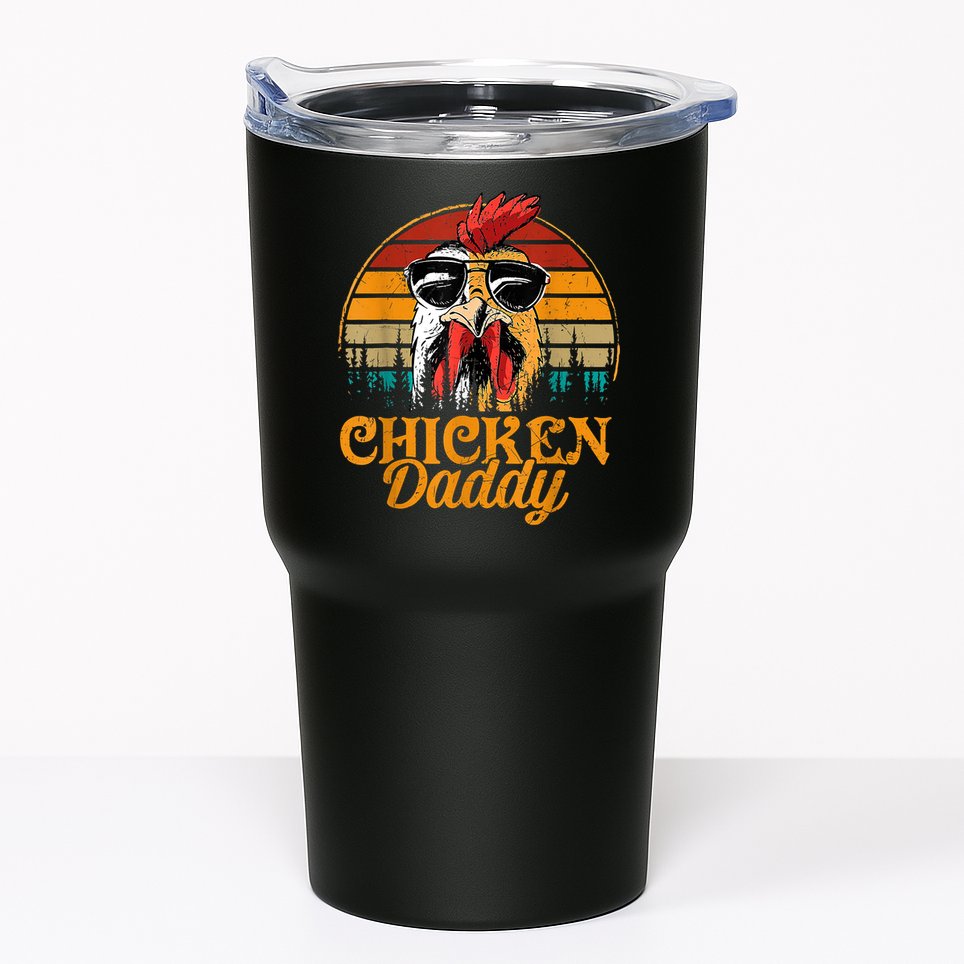 Chicken Daddy Vintage Poultry Farmer Funny Fathers Day Tumbler