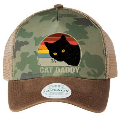 Cat Daddy Vintage Cat 80s Retro Style For Cat Dad Legacy Tie Dye Trucker Hat