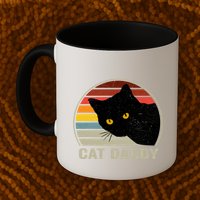 Cat Daddy Vintage Cat 80s Retro Style For Cat Dad Mug