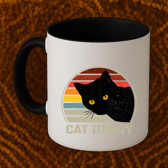 Cat Daddy Vintage Cat 80s Retro Style For Cat Dad Mug