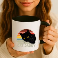 Cat Daddy Vintage Cat 80s Retro Style For Cat Dad Mug
