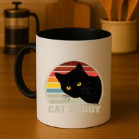 Cat Daddy Vintage Cat 80s Retro Style For Cat Dad Mug