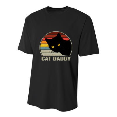 Cat Daddy Vintage Cat 80s Retro Style For Cat Dad Youth Performance Sprint T-Shirt