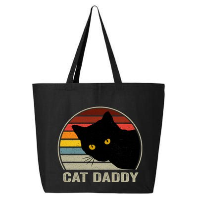 Cat Daddy Vintage Cat 80s Retro Style For Cat Dad 25L Jumbo Tote