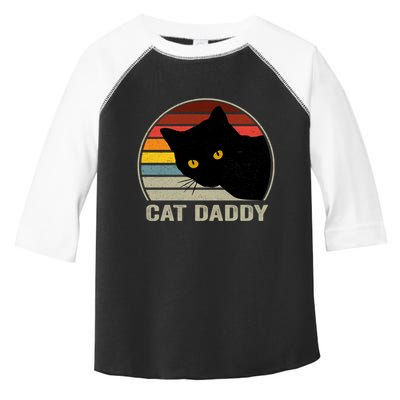 Cat Daddy Vintage Cat 80s Retro Style For Cat Dad Toddler Fine Jersey T-Shirt