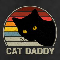 Cat Daddy Vintage Cat 80s Retro Style For Cat Dad Golf Towel