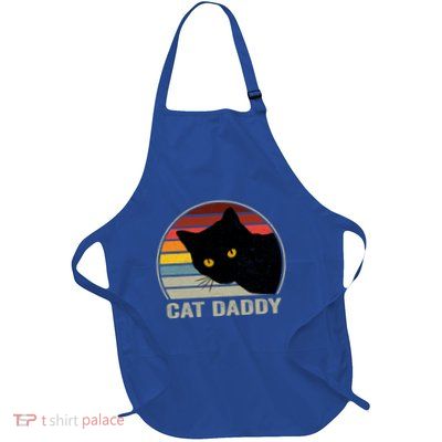 Cat Daddy Vintage Cat 80s Retro Style For Cat Dad Apron