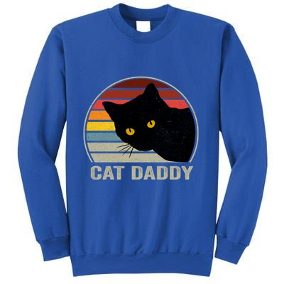 Cat Daddy Vintage Cat 80s Retro Style For Cat Dad Sweatshirt
