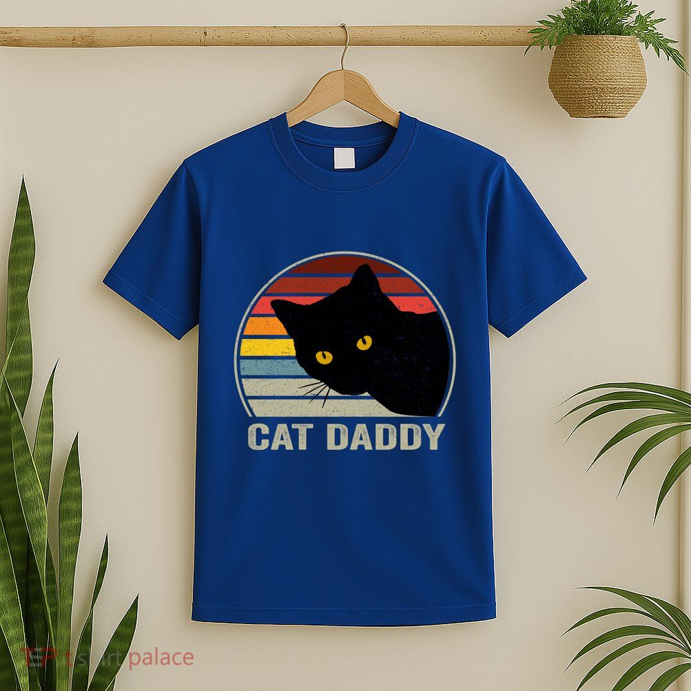 Cat Daddy Vintage Cat 80s Retro Style For Cat Dad T-Shirt