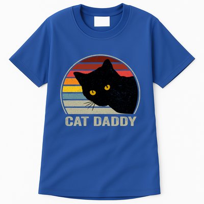 Cat Daddy Vintage Cat 80s Retro Style For Cat Dad Tall T-Shirt