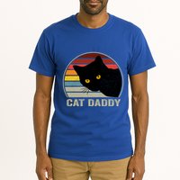 Cat Daddy Vintage Cat 80s Retro Style For Cat Dad Tall T-Shirt