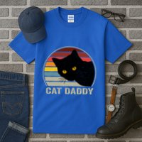 Cat Daddy Vintage Cat 80s Retro Style For Cat Dad Tall T-Shirt