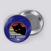 Cat Daddy Vintage Cat 80s Retro Style For Cat Dad Button