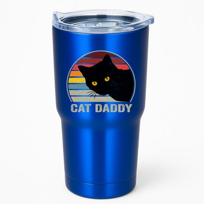 Cat Daddy Vintage Cat 80s Retro Style For Cat Dad Tumbler