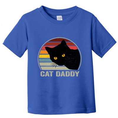 Cat Daddy Vintage Cat 80s Retro Style For Cat Dad Toddler T-Shirt