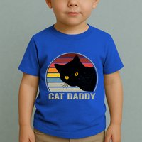 Cat Daddy Vintage Cat 80s Retro Style For Cat Dad Toddler T-Shirt