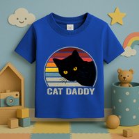 Cat Daddy Vintage Cat 80s Retro Style For Cat Dad Toddler T-Shirt