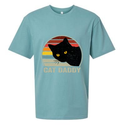 Cat Daddy Vintage Cat 80s Retro Style For Cat Dad Sueded Cloud Jersey T-Shirt
