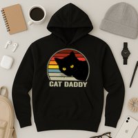 Cat Daddy Vintage Cat 80s Retro Style For Cat Dad Hoodie