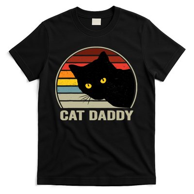 Cat Daddy Vintage Cat 80s Retro Style For Cat Dad T-Shirt