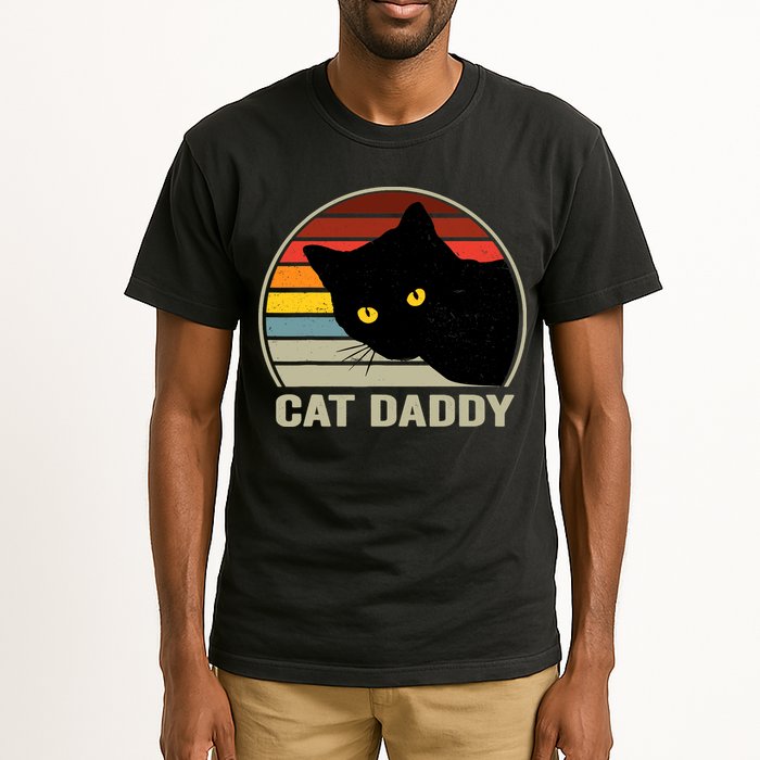 Cat Daddy Vintage Cat 80s Retro Style For Cat Dad Tall T-Shirt