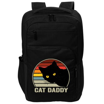 Cat Daddy Vintage Cat 80s Retro Style For Cat Dad Impact Tech Backpack