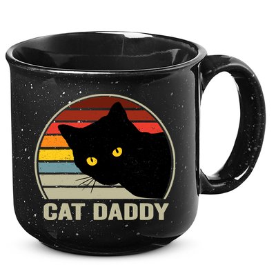 Cat Daddy Vintage Cat 80s Retro Style For Cat Dad 15oz Campfire Ceramic Mug