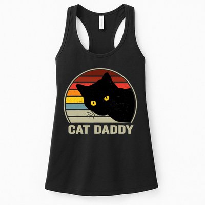 Cat Daddy Vintage Cat 80s Retro Style For Cat Dad Womens Tank Top