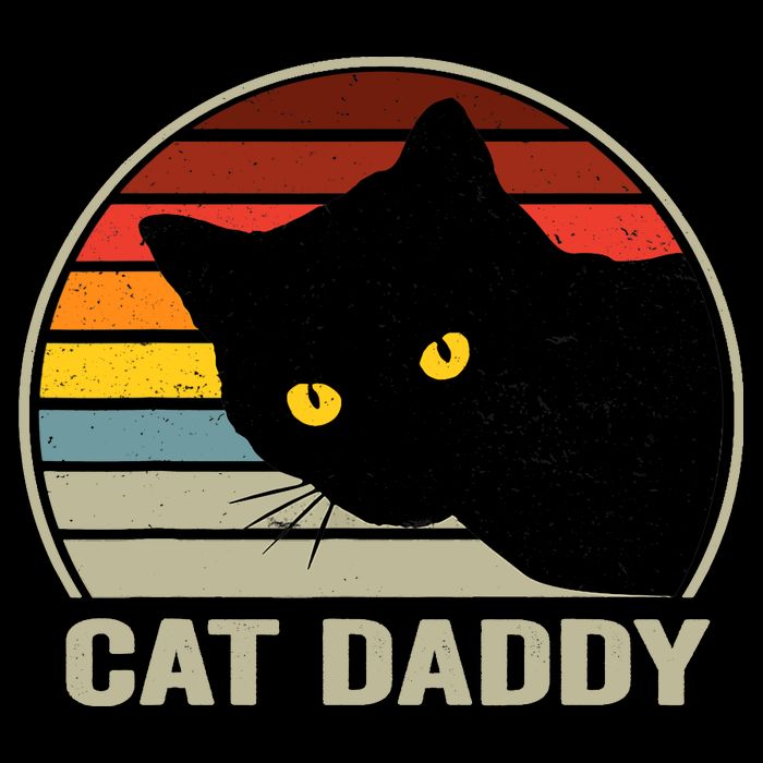 Cat Daddy Vintage Cat 80s Retro Style For Cat Dad Crop Top