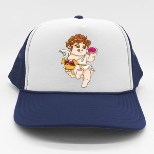 Cupid Donuts Valentine's Day Funny Doughnut Lover Fan Gift Trucker Hat