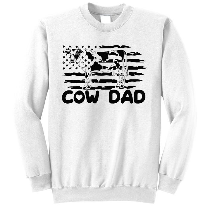 Cow Dad Vintage Sunset Father's Day Birthday Father's Sweatshirt