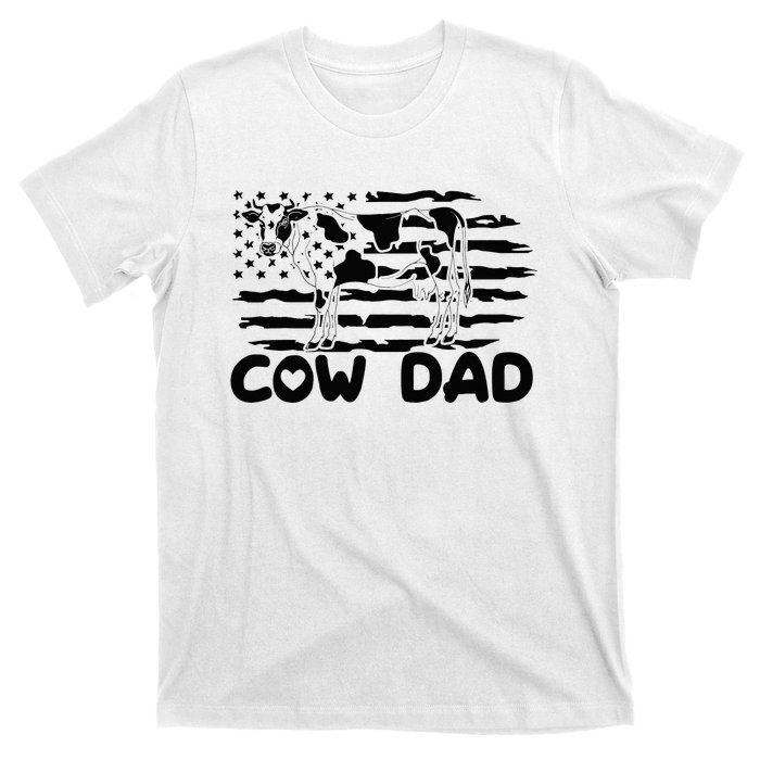 Cow Dad Vintage Sunset Father's Day Birthday Father's T-Shirt