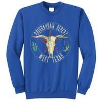 Chihuahuan Desert West Texas Cow Skull Lizard Cactus Star Gift Sweatshirt