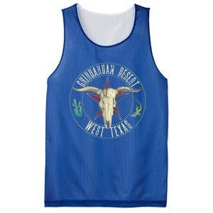 Chihuahuan Desert West Texas Cow Skull Lizard Cactus Star Gift Mesh Reversible Basketball Jersey Tank