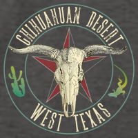 Chihuahuan Desert West Texas Cow Skull Lizard Cactus Star Gift Vector Backpack