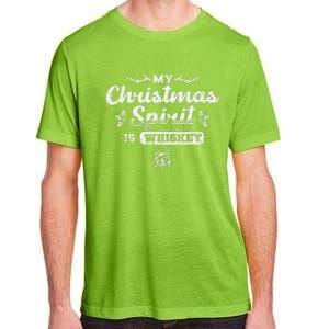 Christmas Drinking Whiskey Is My Christmas Spirit Xmas Adult ChromaSoft Performance T-Shirt