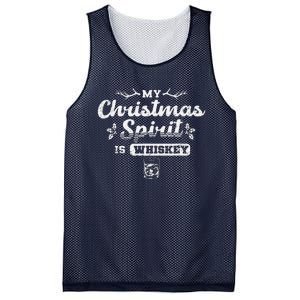 Christmas Drinking Whiskey Is My Christmas Spirit Xmas Mesh Reversible Basketball Jersey Tank