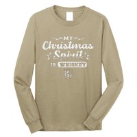 Christmas Drinking Whiskey Is My Christmas Spirit Xmas Long Sleeve Shirt