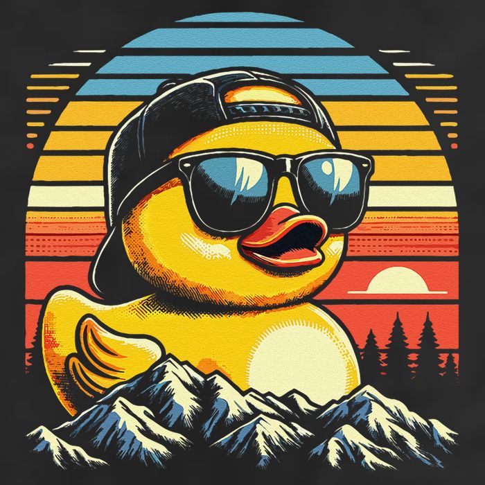 Cool Duck With Sunglasses Retro Funny Cool Comfort Performance Bucket Hat