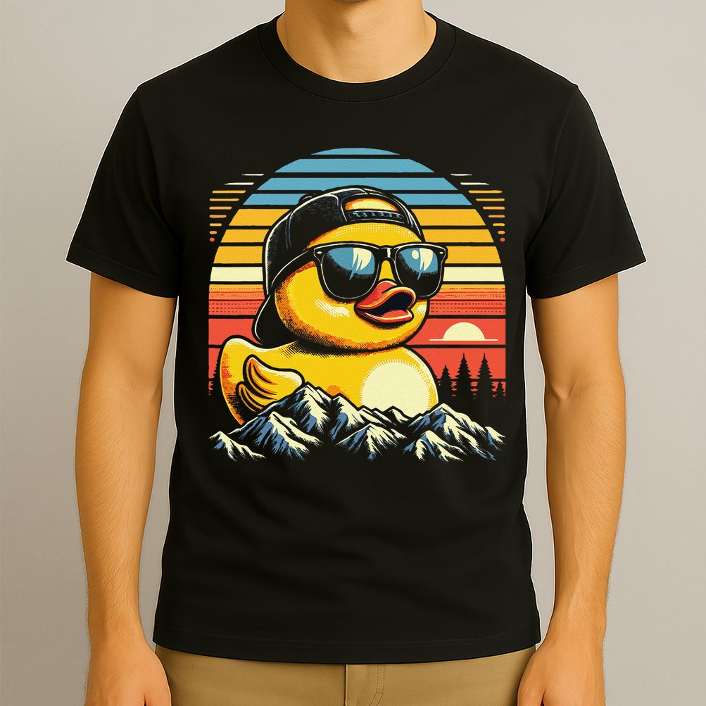 Cool Duck With Sunglasses Retro Funny T-Shirt