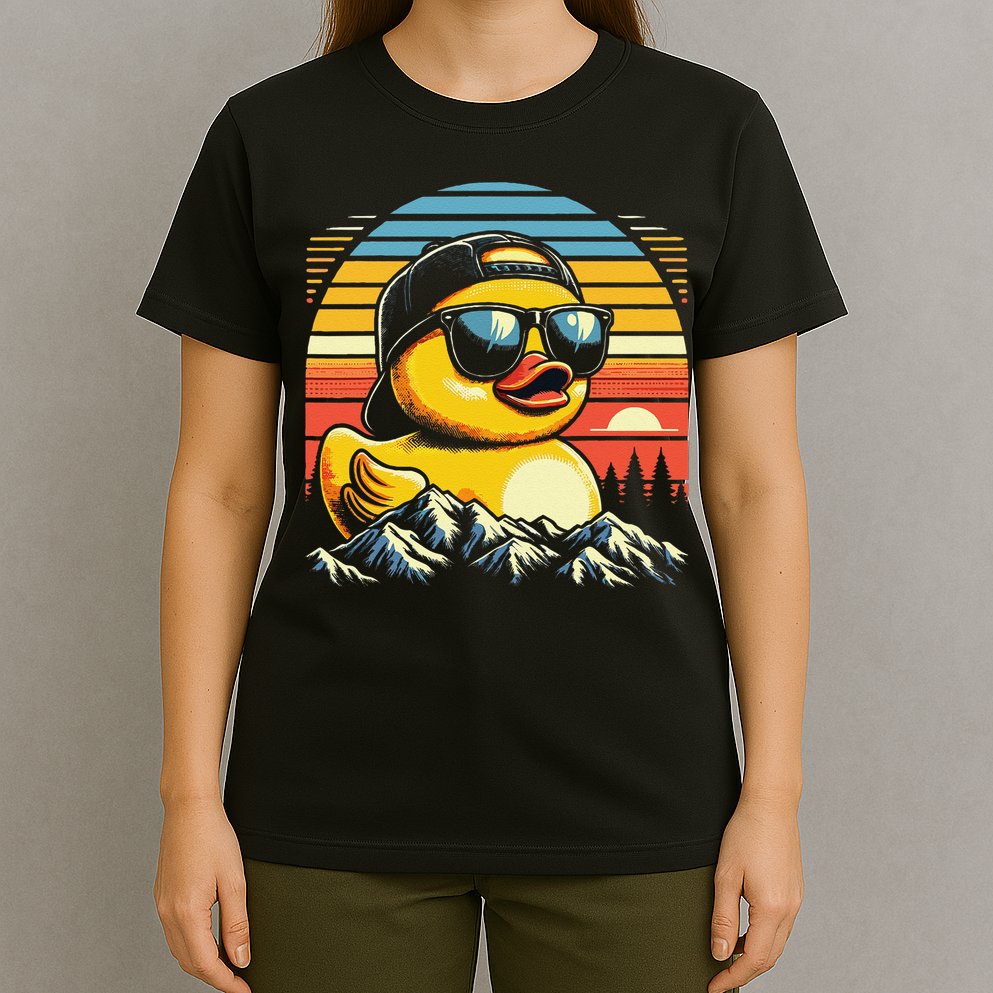 Cool Duck With Sunglasses Retro Funny T-Shirt