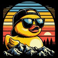 Cool Duck With Sunglasses Retro Funny 16 in Basic Backpack